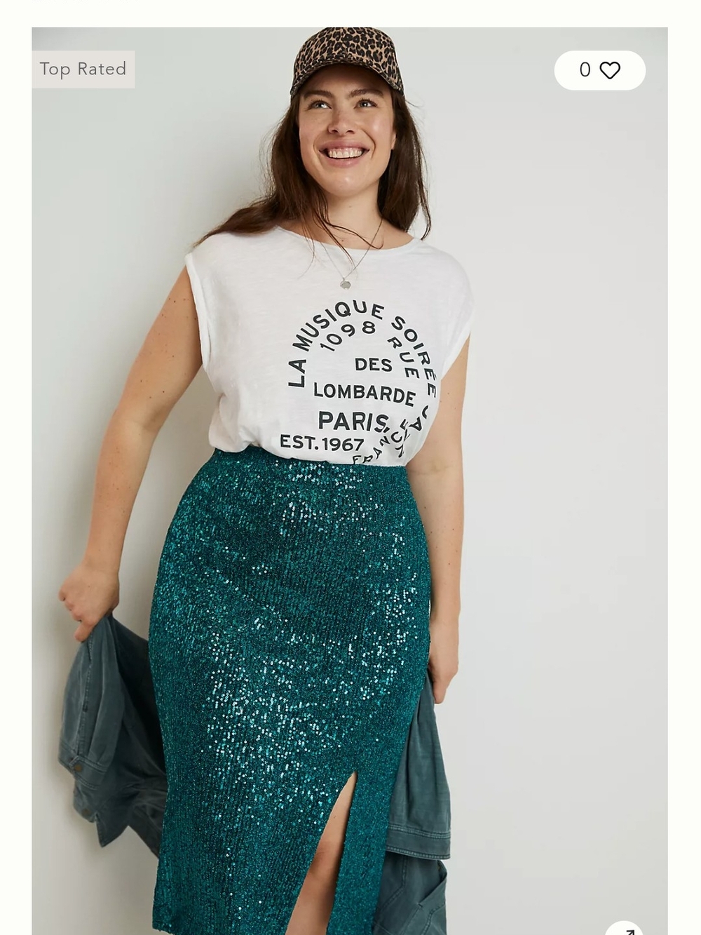 Anthropologie Teal Sparkle Midi Skirt with Side Slit